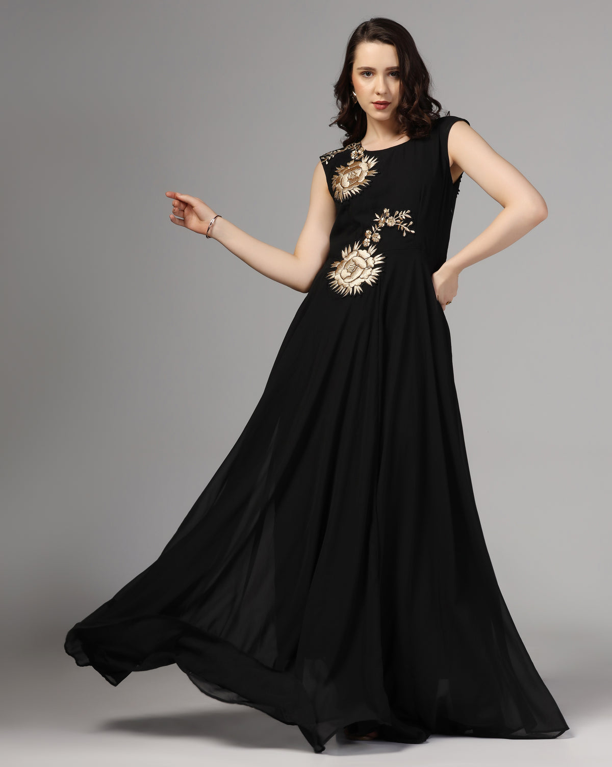 Elegant Black Party Wear
