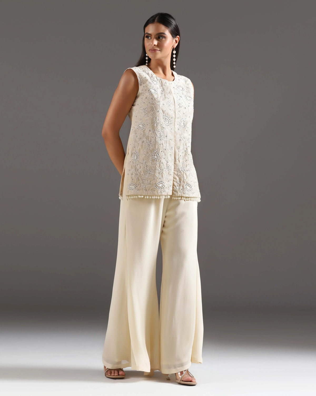Ivory Jacket Style Co-ord