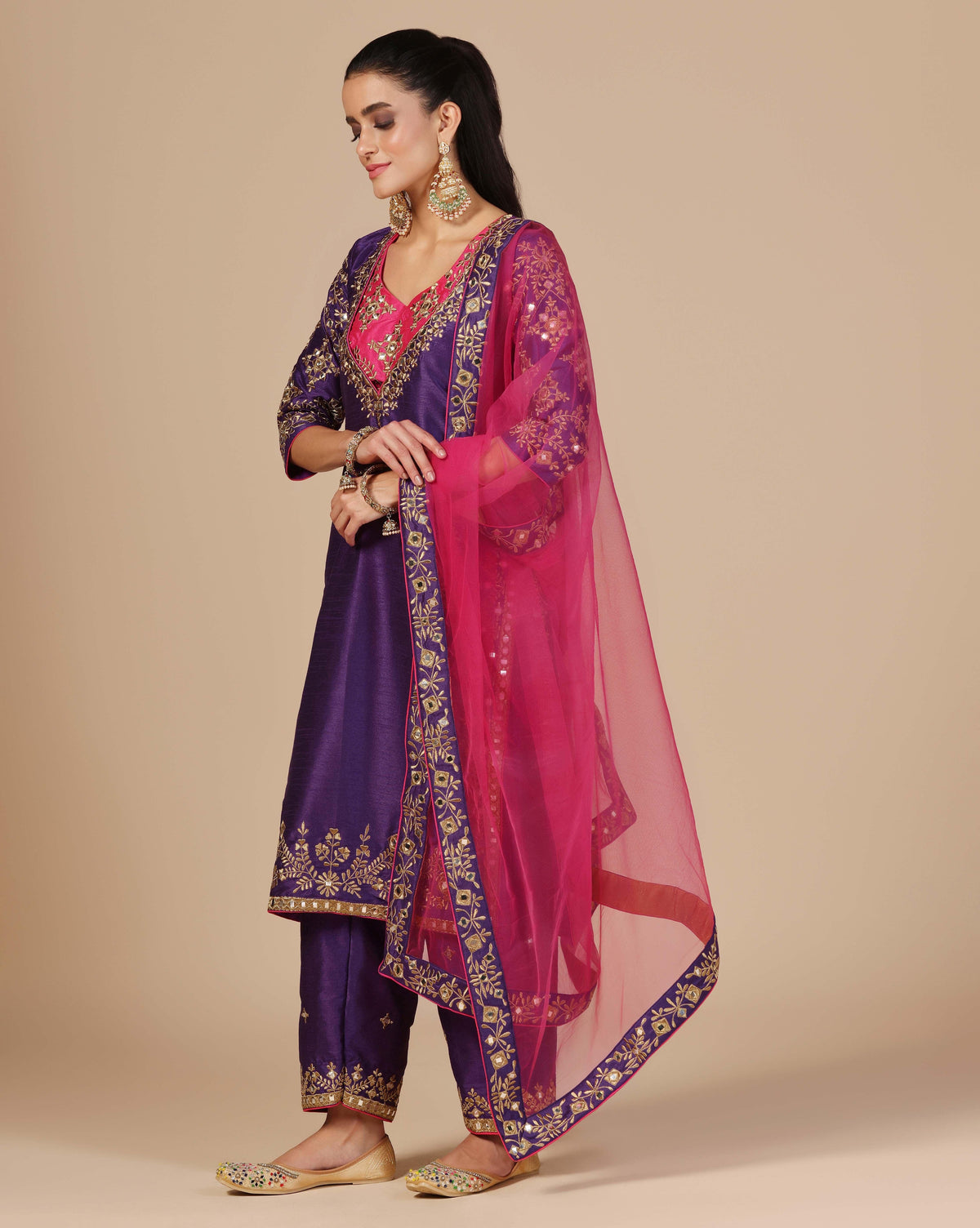 Embroidered Kurti Set