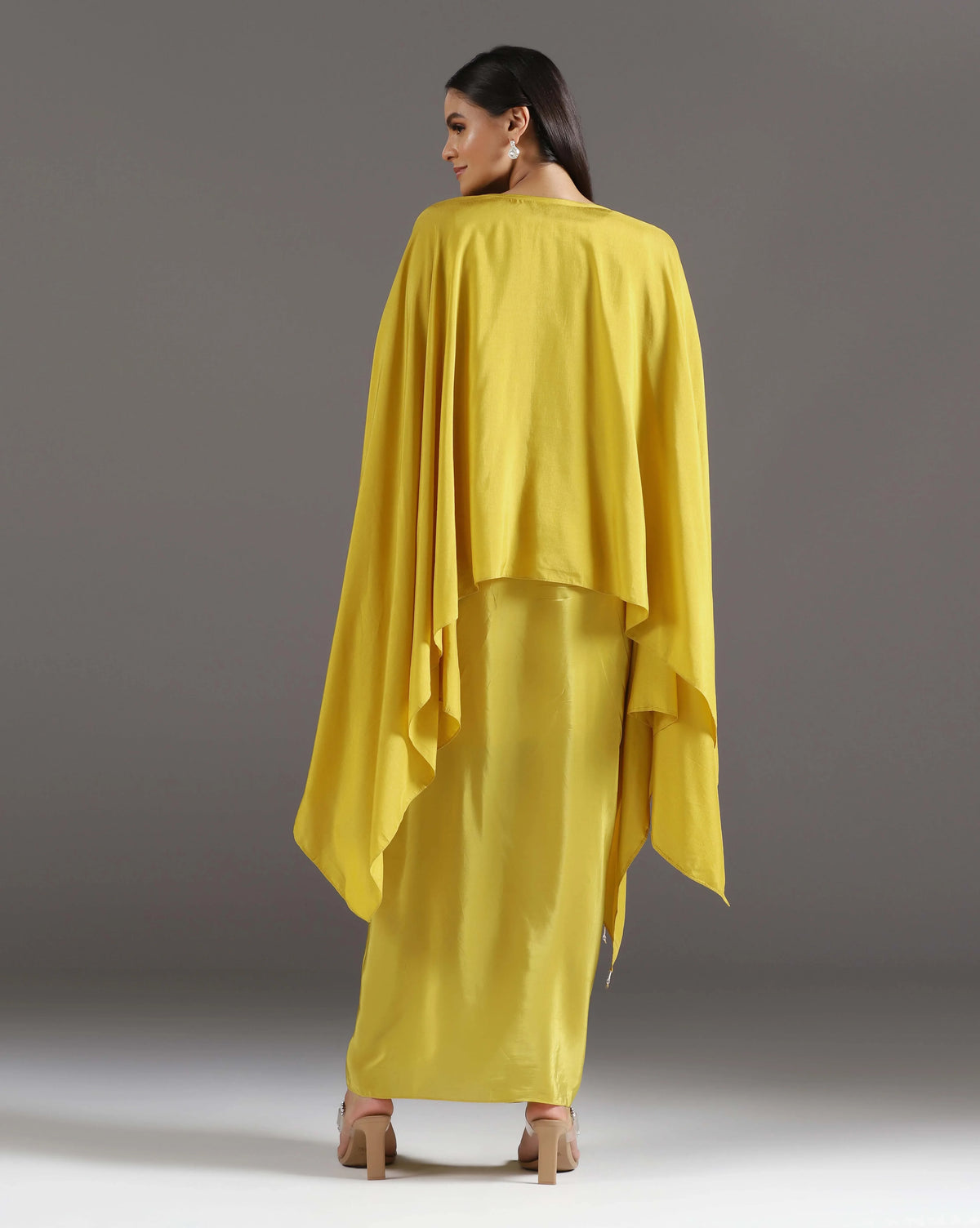 Yellow Crepe Kurta Set