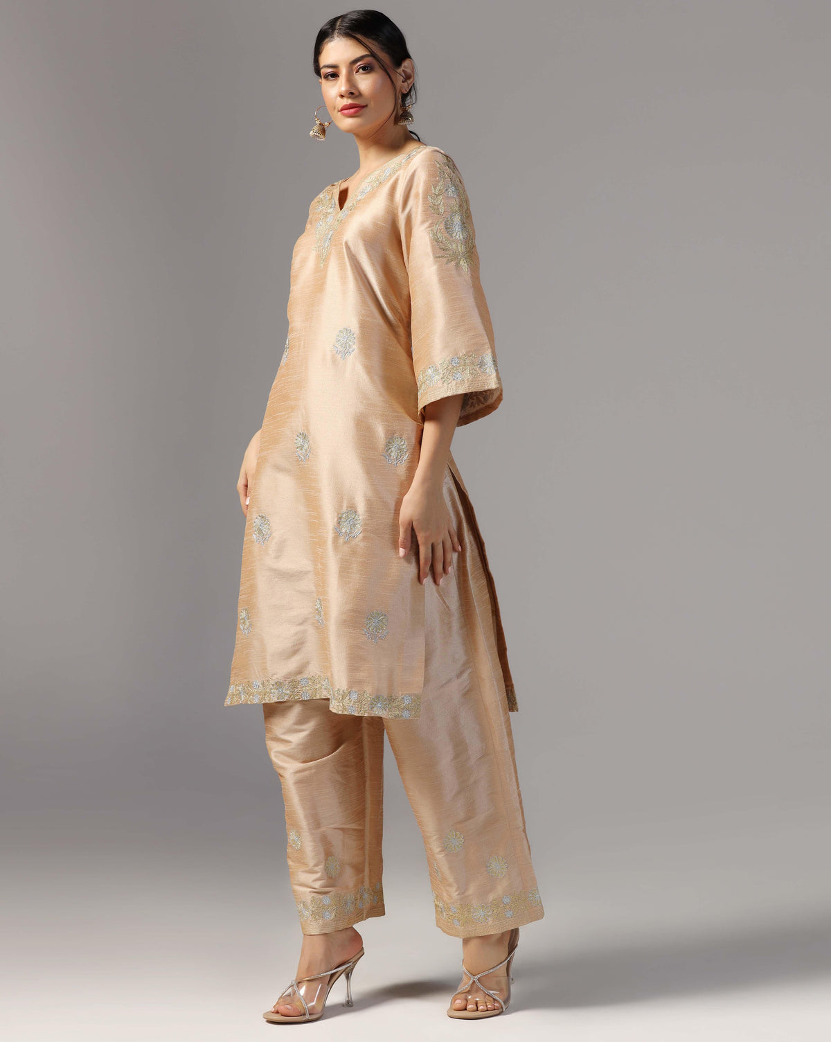 Gold Embroidered Co-ord Set