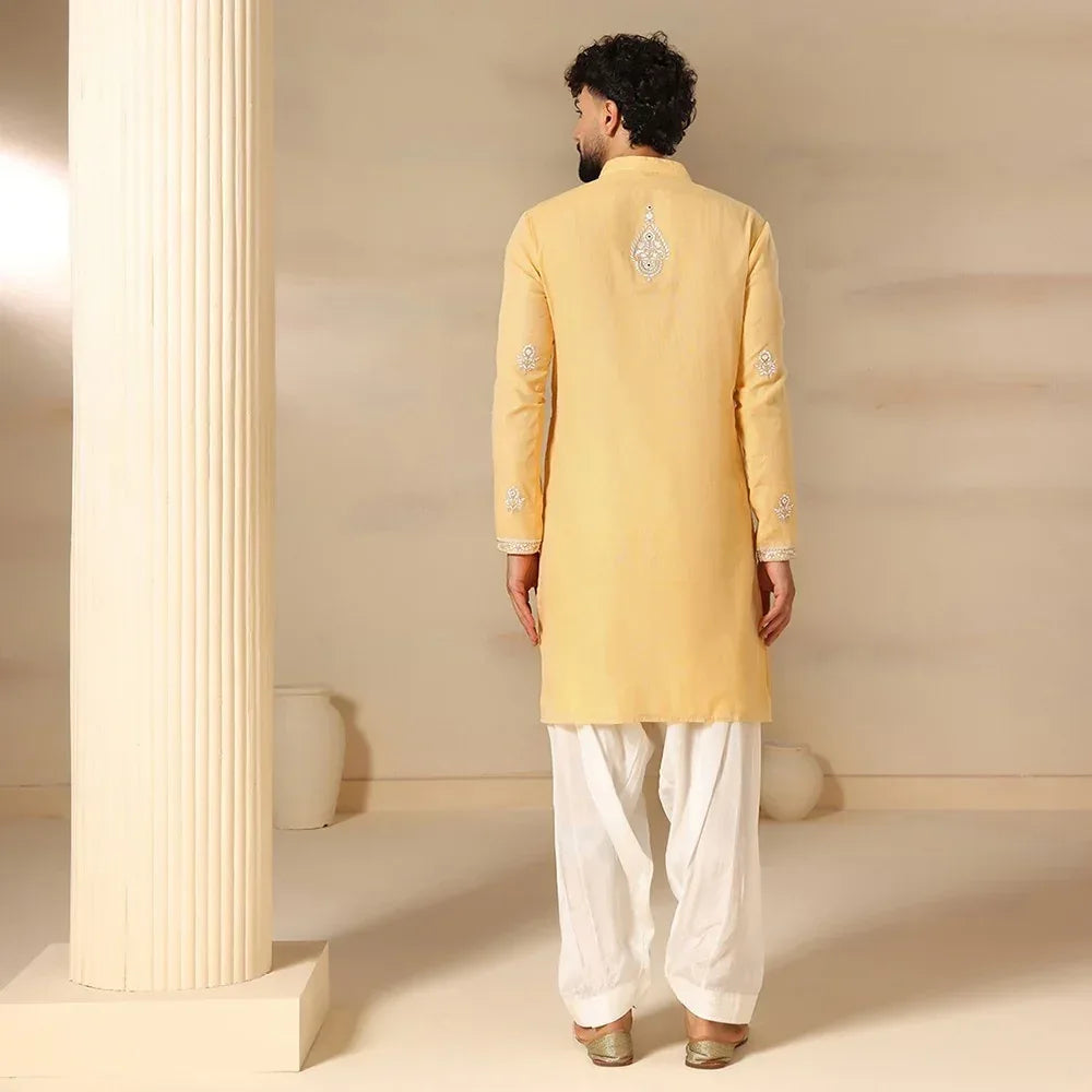 Classic Men's Embroidered Kurta Salwar Set