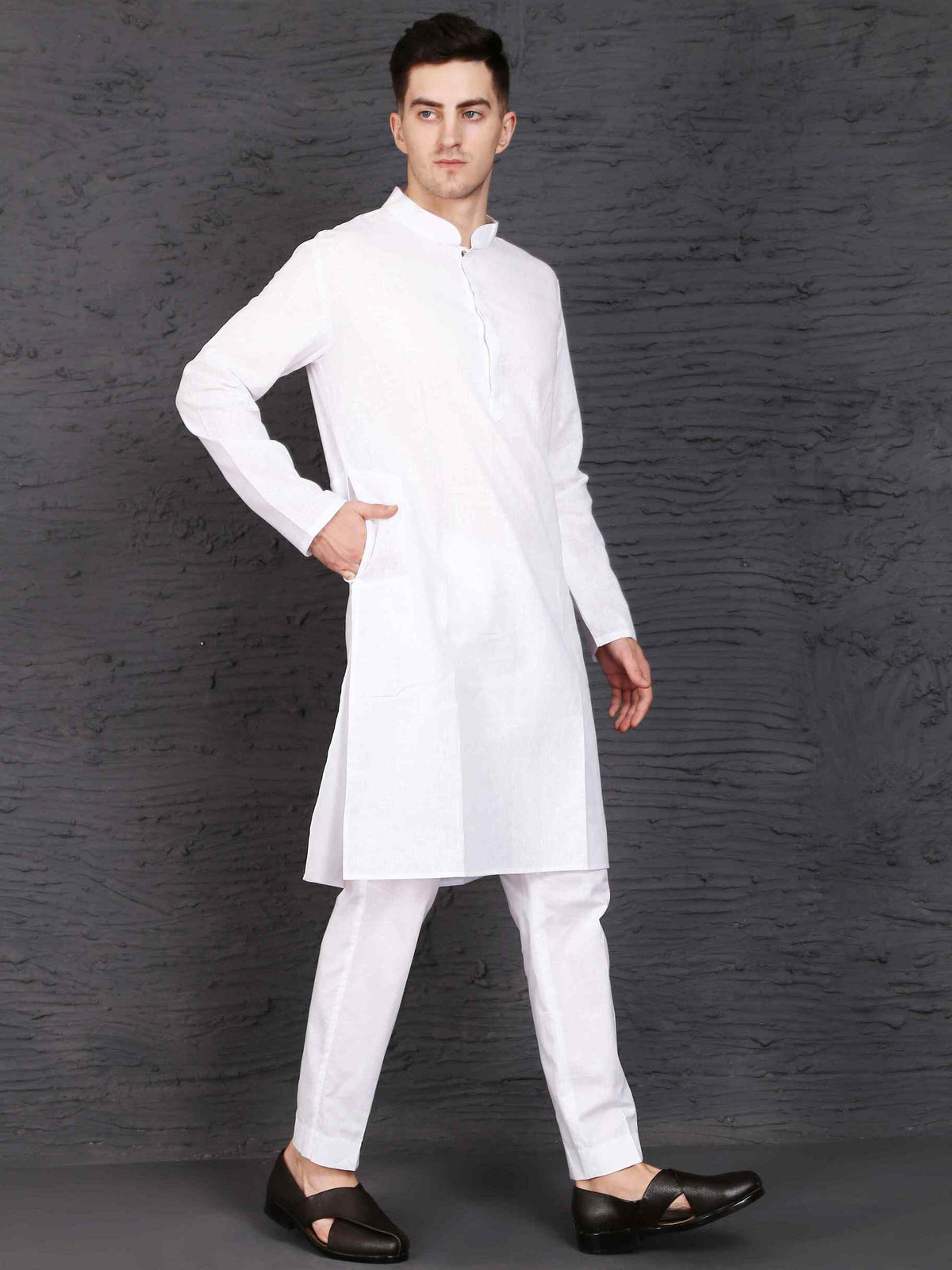 Classic Pink Cotton Kurta Set