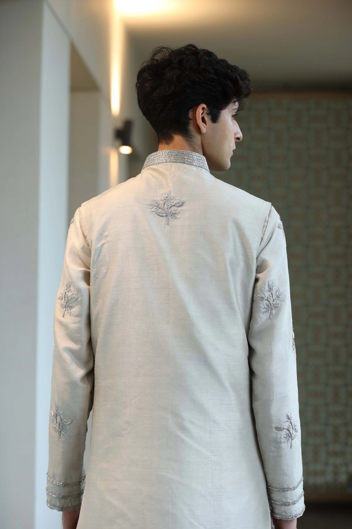 Moon Grey Men's Long Bundi Jacket
