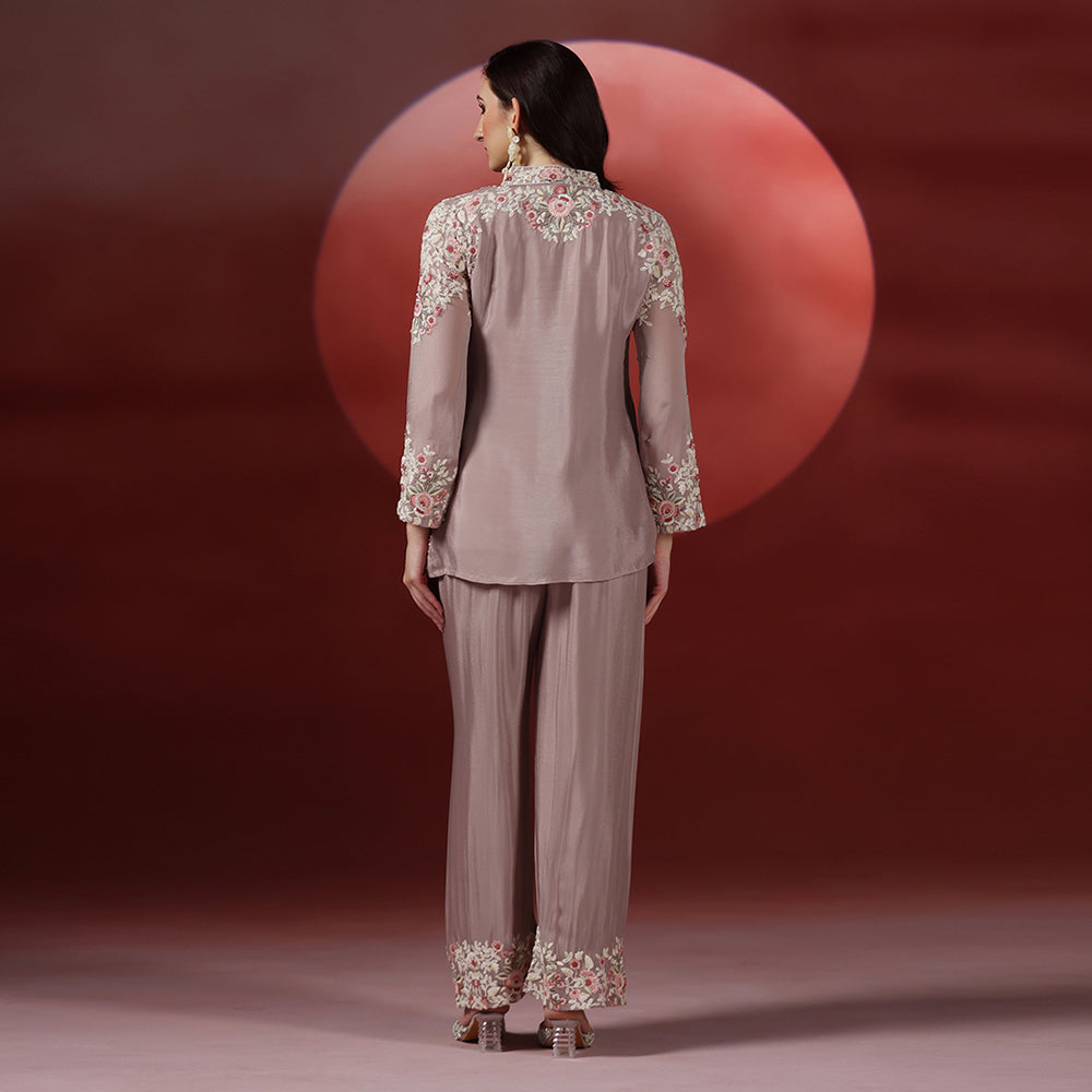 Crepe Embroidered Co-ord Set