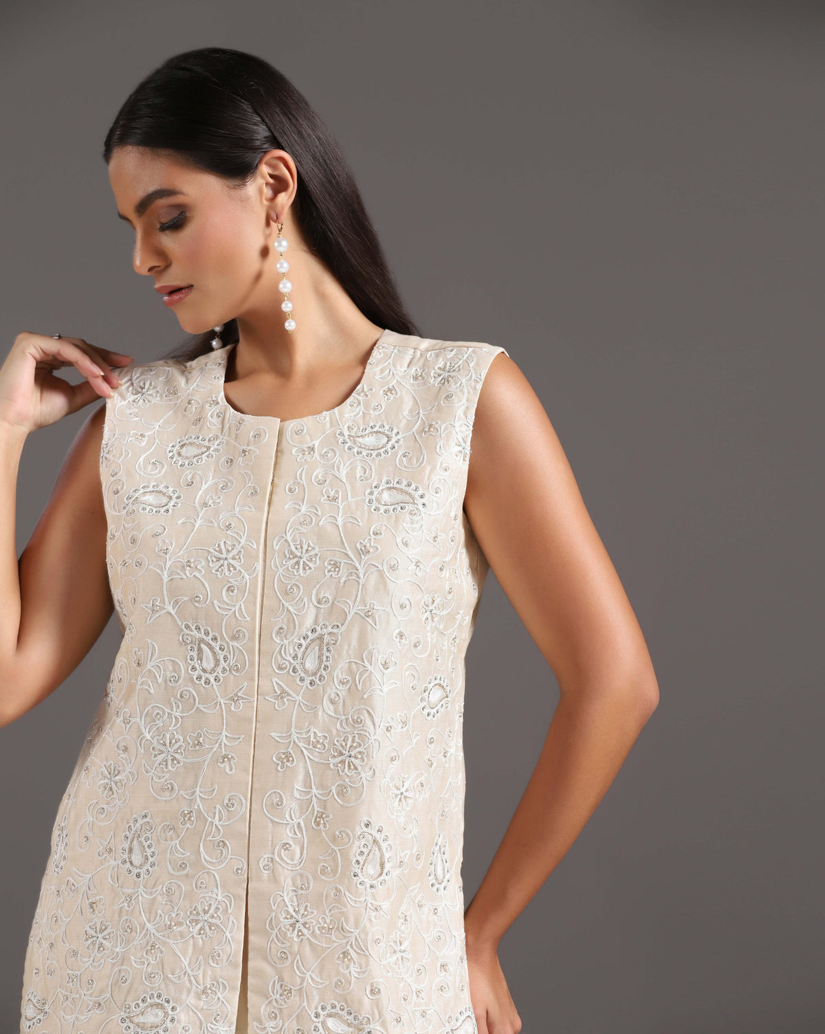 Ivory Jacket Style Co-ord