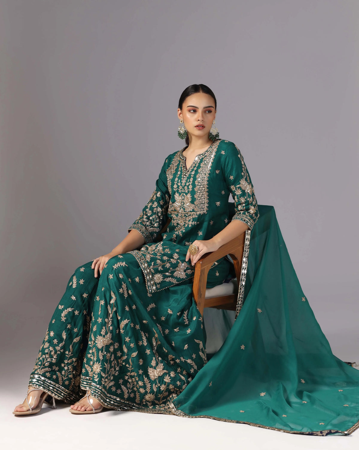Green Silk Radiance Suit