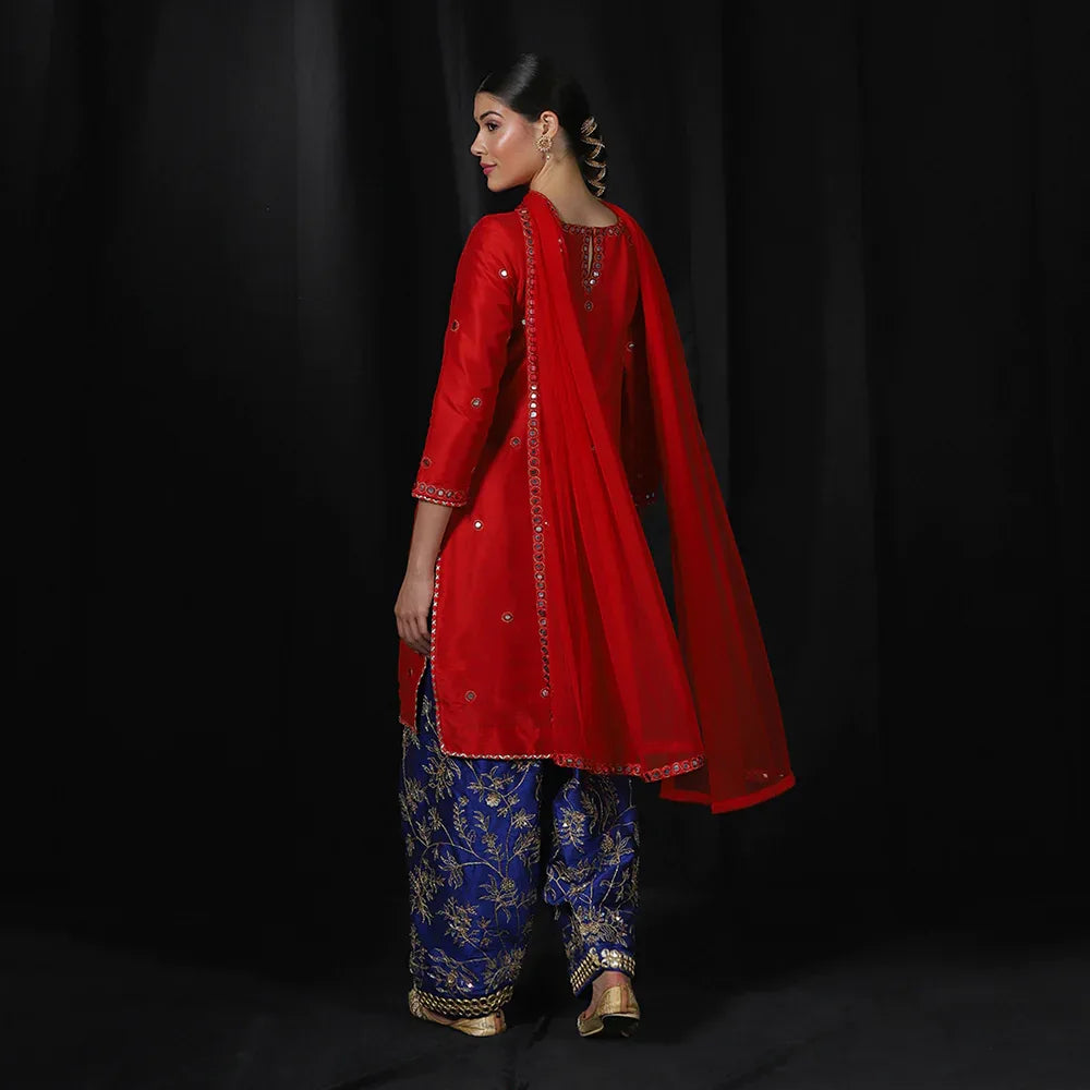 Red Farsi Salwar Kurta Set