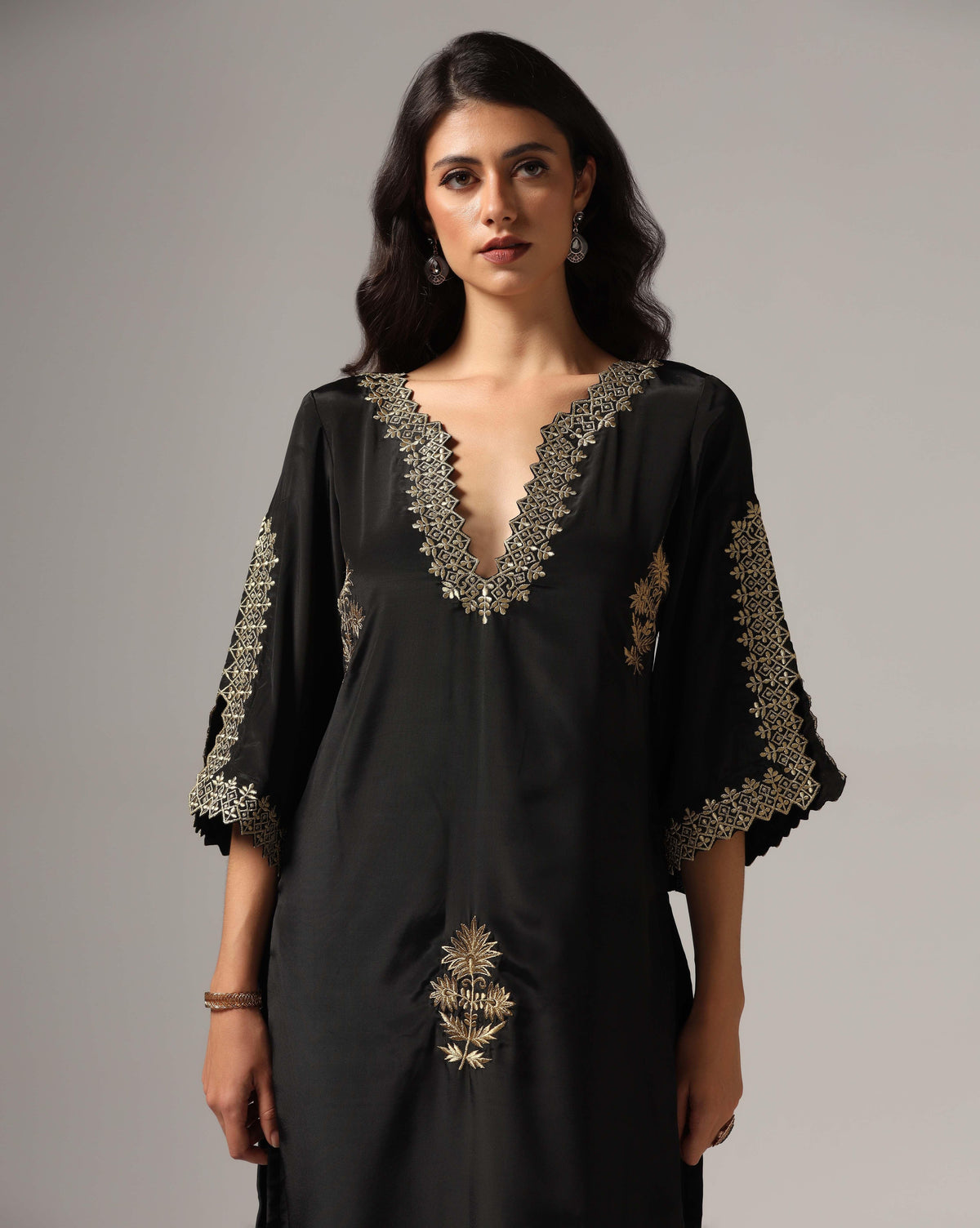 Black Gold Embroidered Set