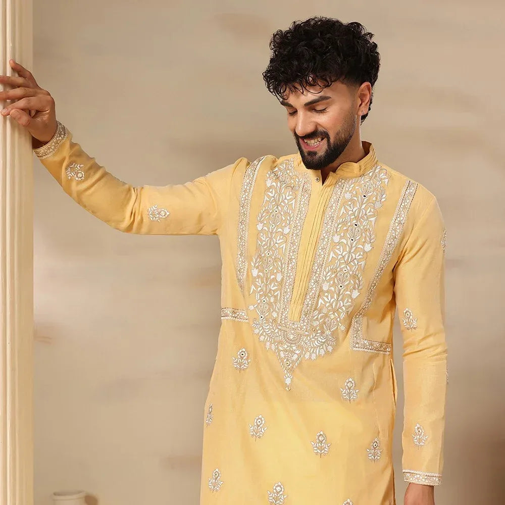 Classic Men's Embroidered Kurta Salwar Set