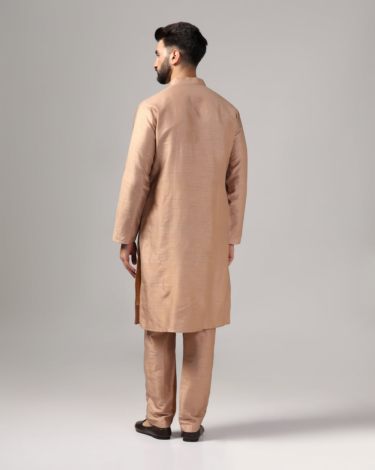 Classic Gold Dupion Silk Kurta Set