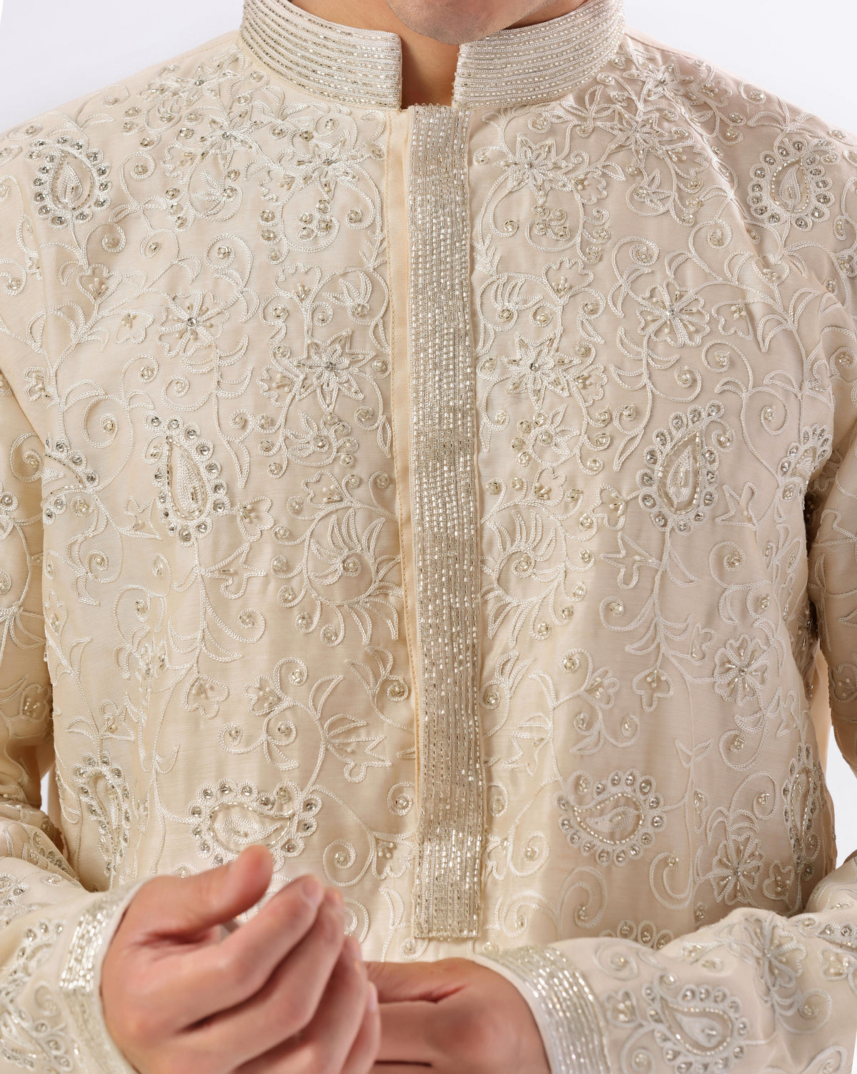 Ivory Chanderi Men's Kurta