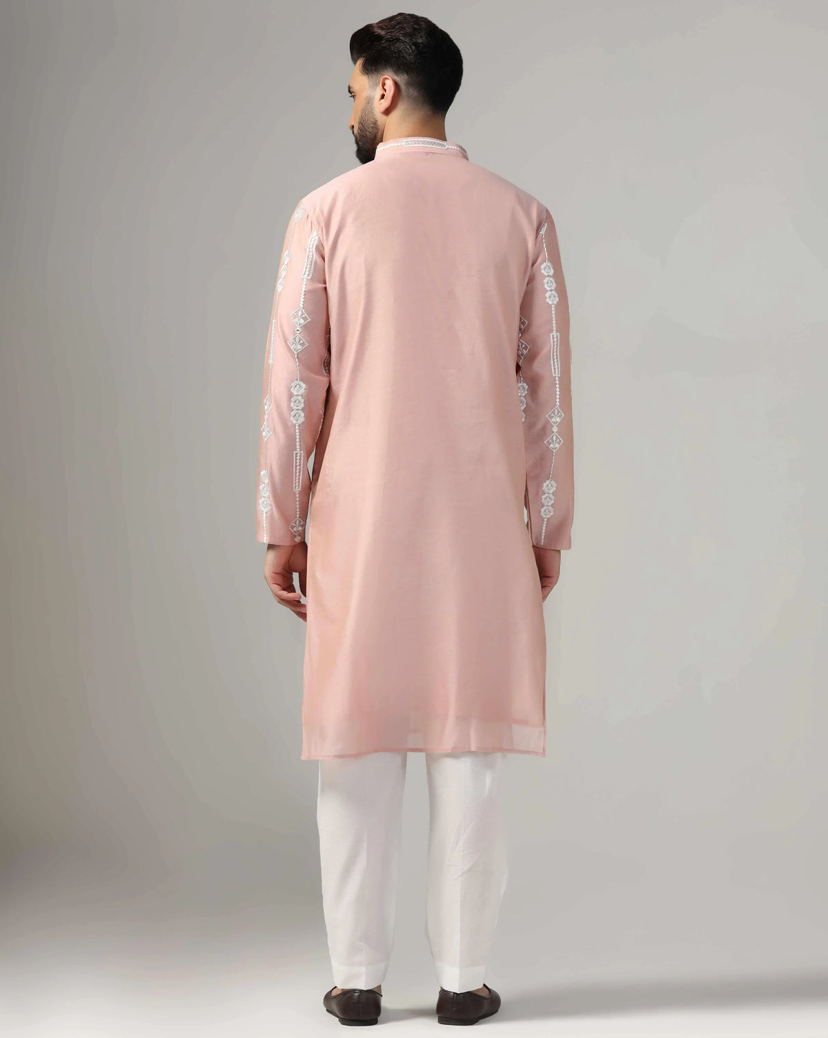 Men's Ethnic Blush Pink Kurta Set