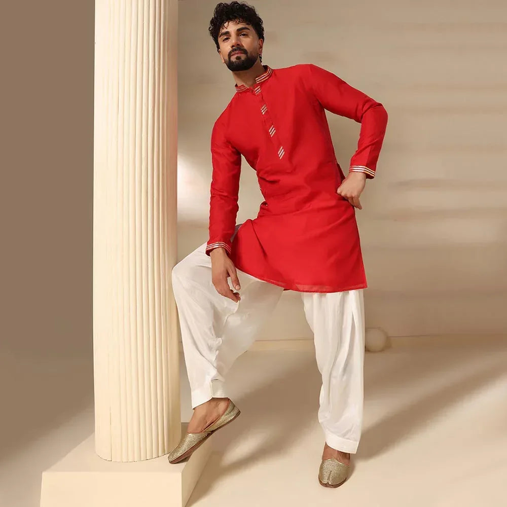 Classic Red Men's Kurta Set