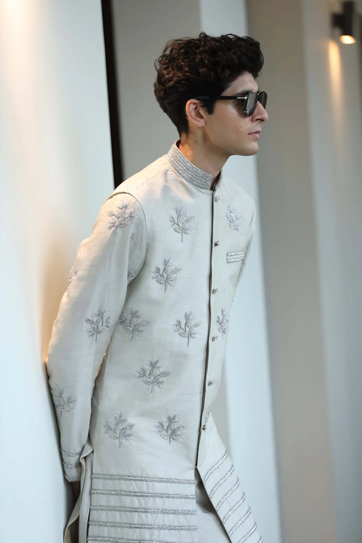 Moon Grey Men's Long Bundi Jacket
