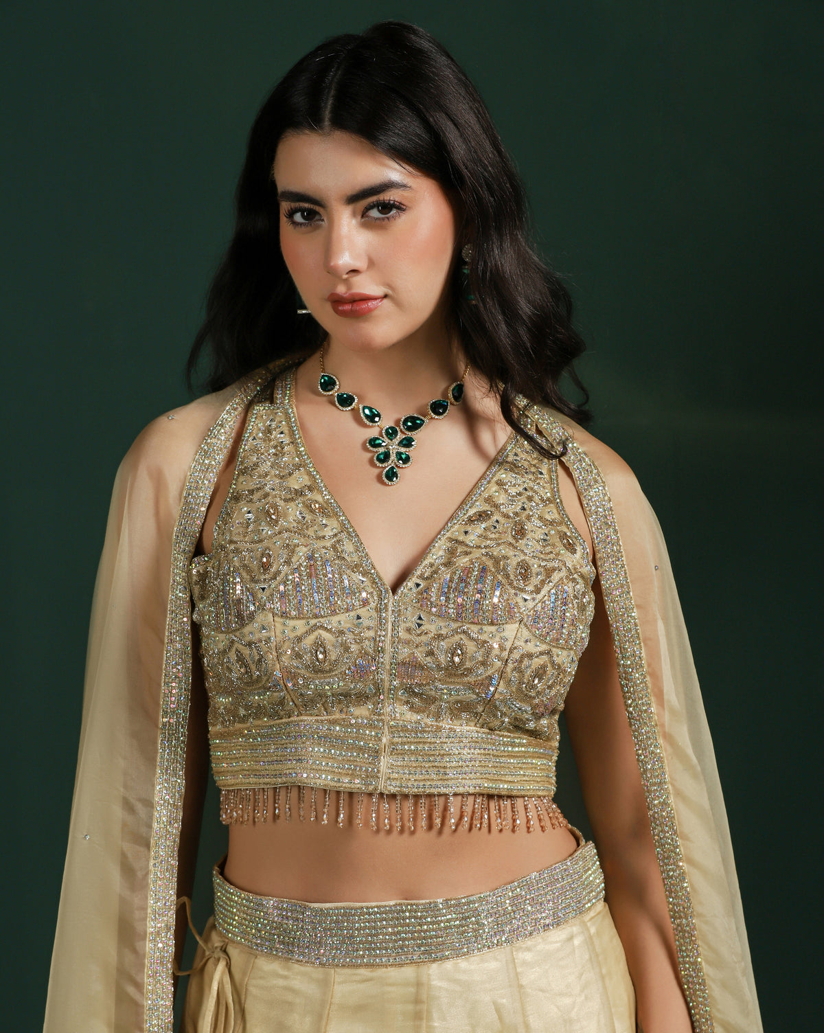 Classic Gold Silk Lehenga With Intricate Hand Embroidery