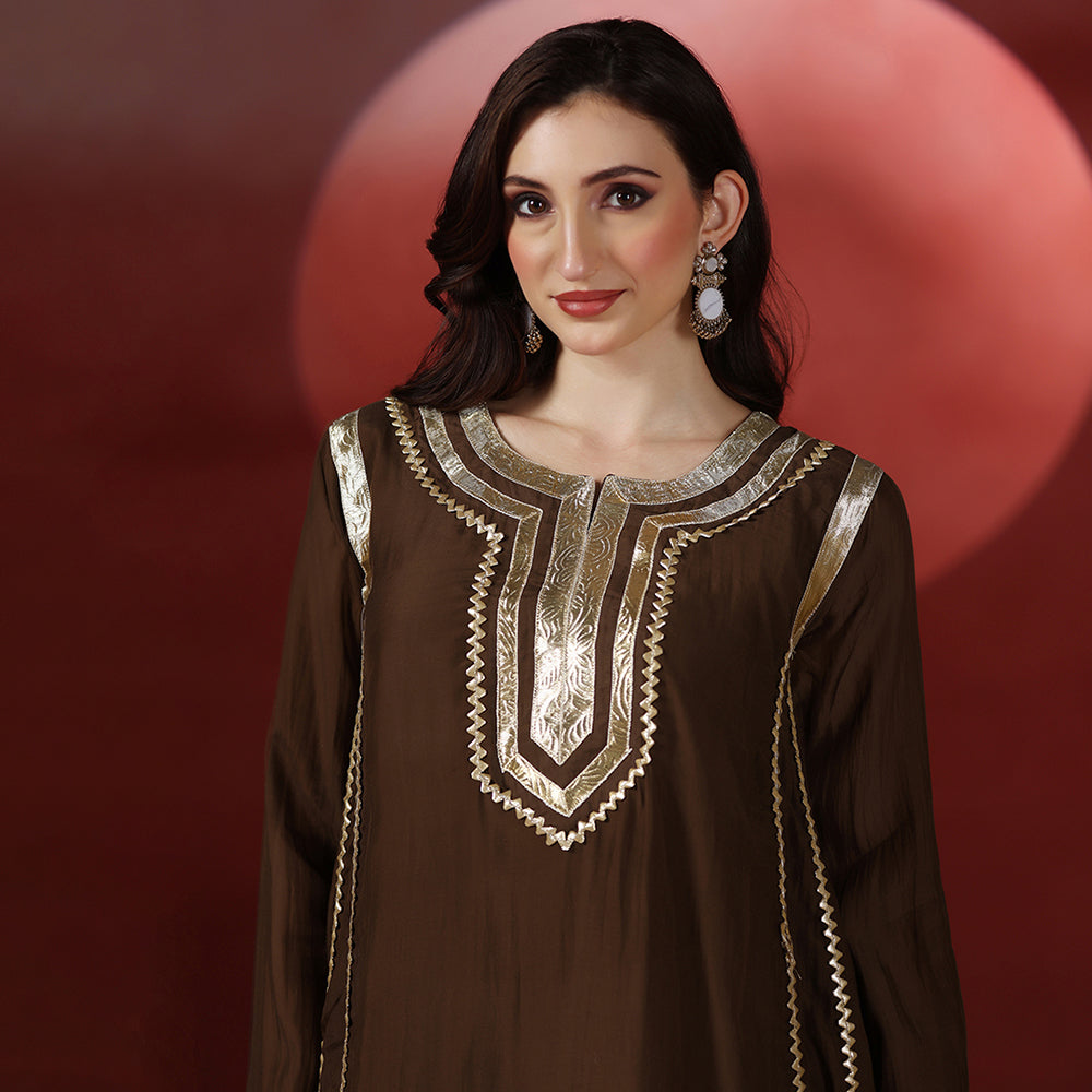 Brown Kurta Set