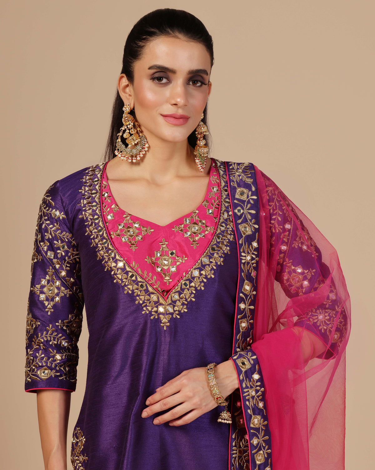 Embroidered Kurti Set