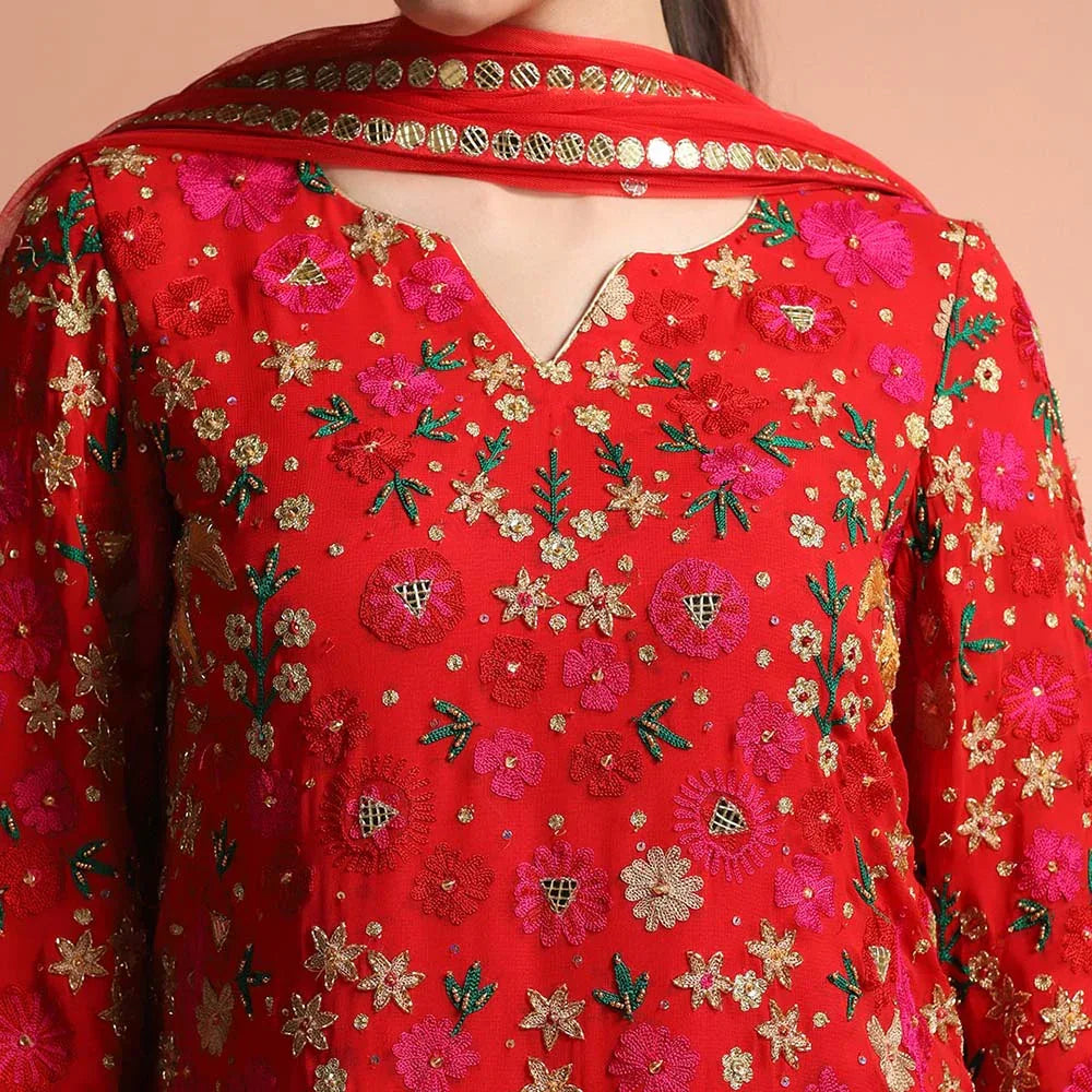 Women Scarlet Grace-Embellished Suit