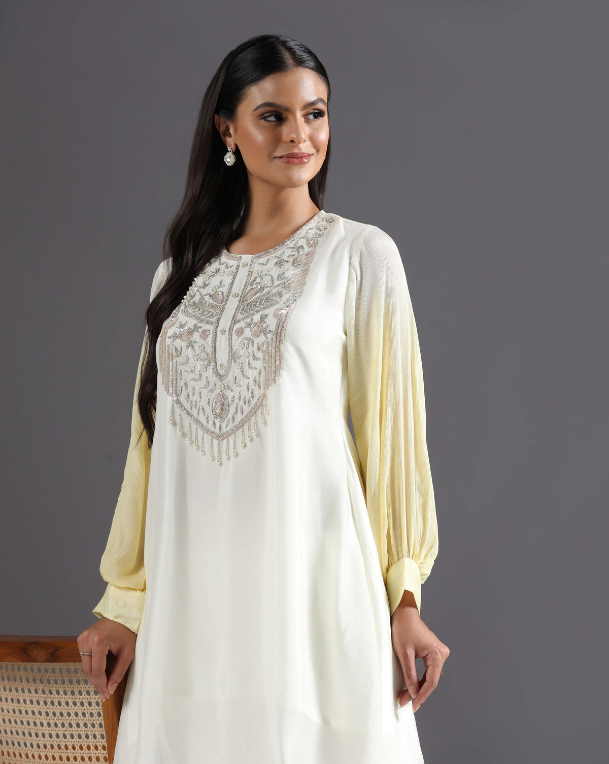 Chiffon Ombre Kurti Set
