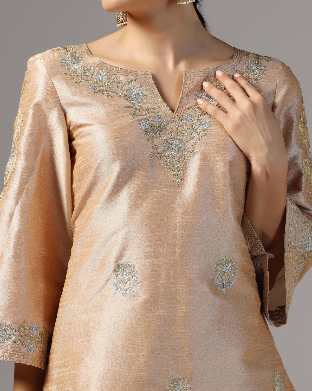 Gold Embroidered Co-ord Set