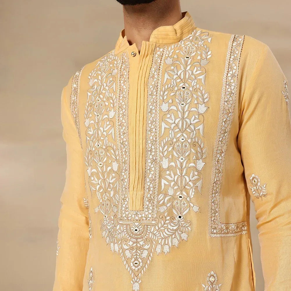 Classic Men's Embroidered Kurta Salwar Set