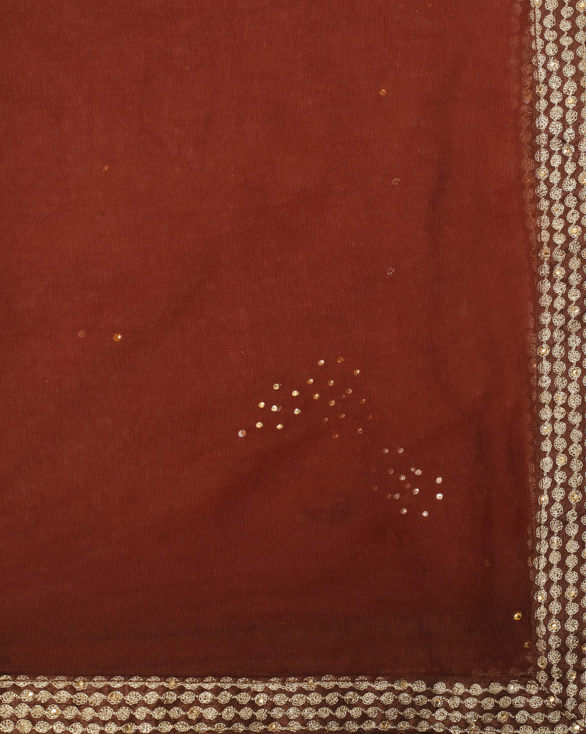 Brown Gold Aari Embroidered Anarkali