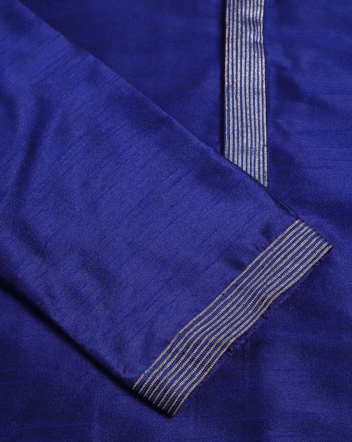Elegant Blue Silk Kurta Aari Zari Embroidery