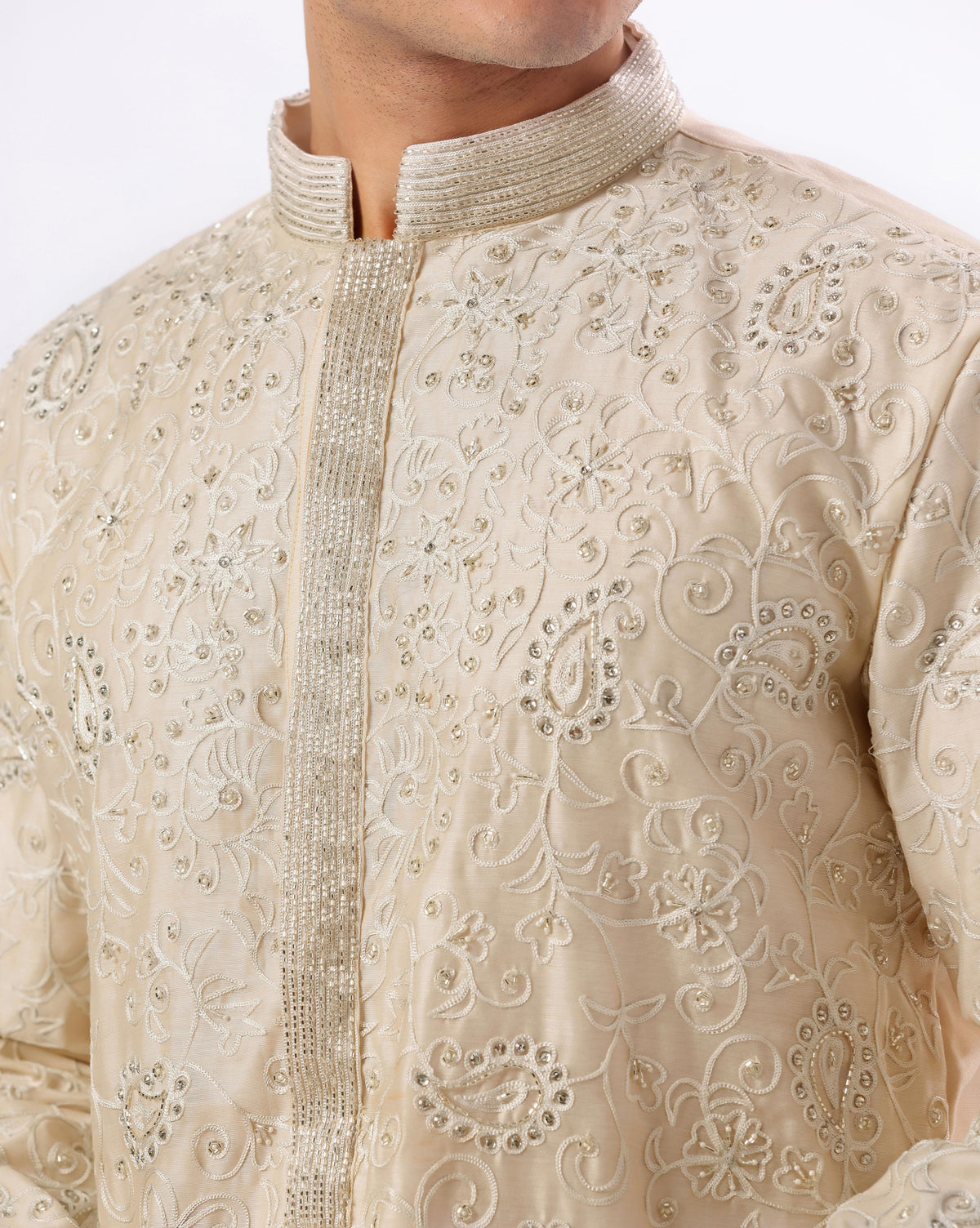 Ivory Chanderi Men's Kurta