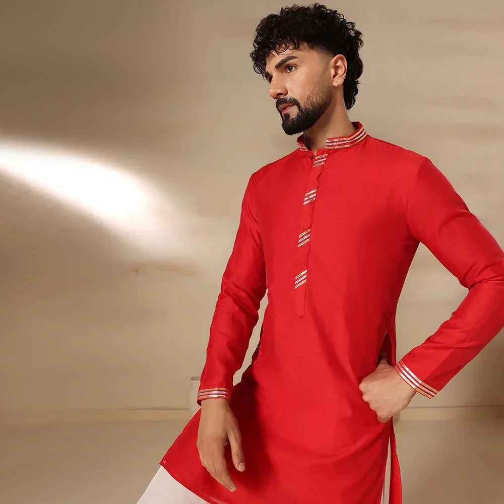 Classic Red Men's Kurta Set