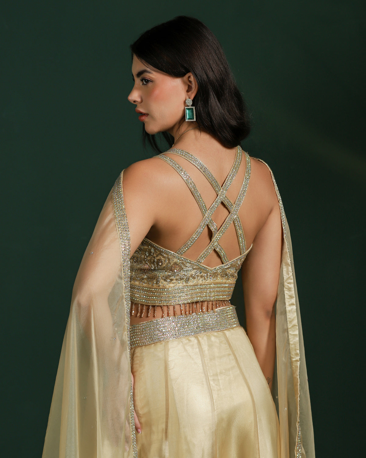 Classic Gold Silk Lehenga With Intricate Hand Embroidery