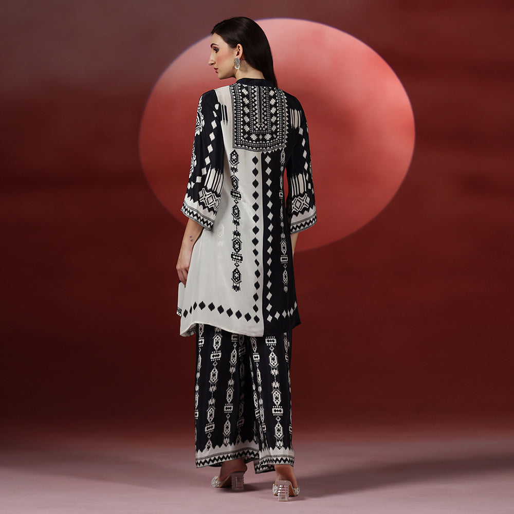Crepe Embroidered Co-ord Set
