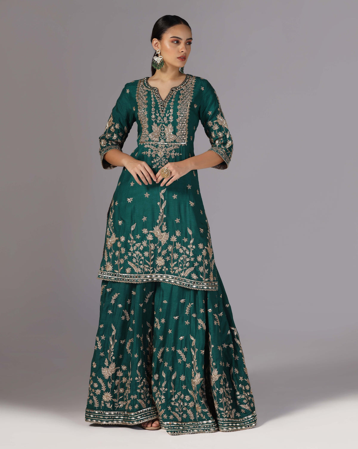 Green Silk Radiance Suit