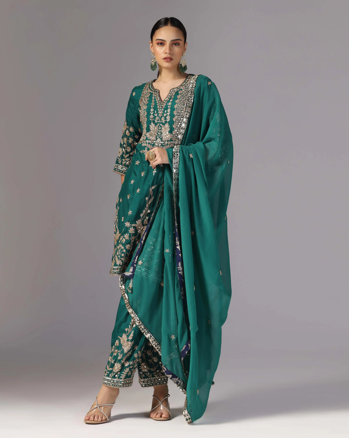 Green Silk Radiance Suit Set