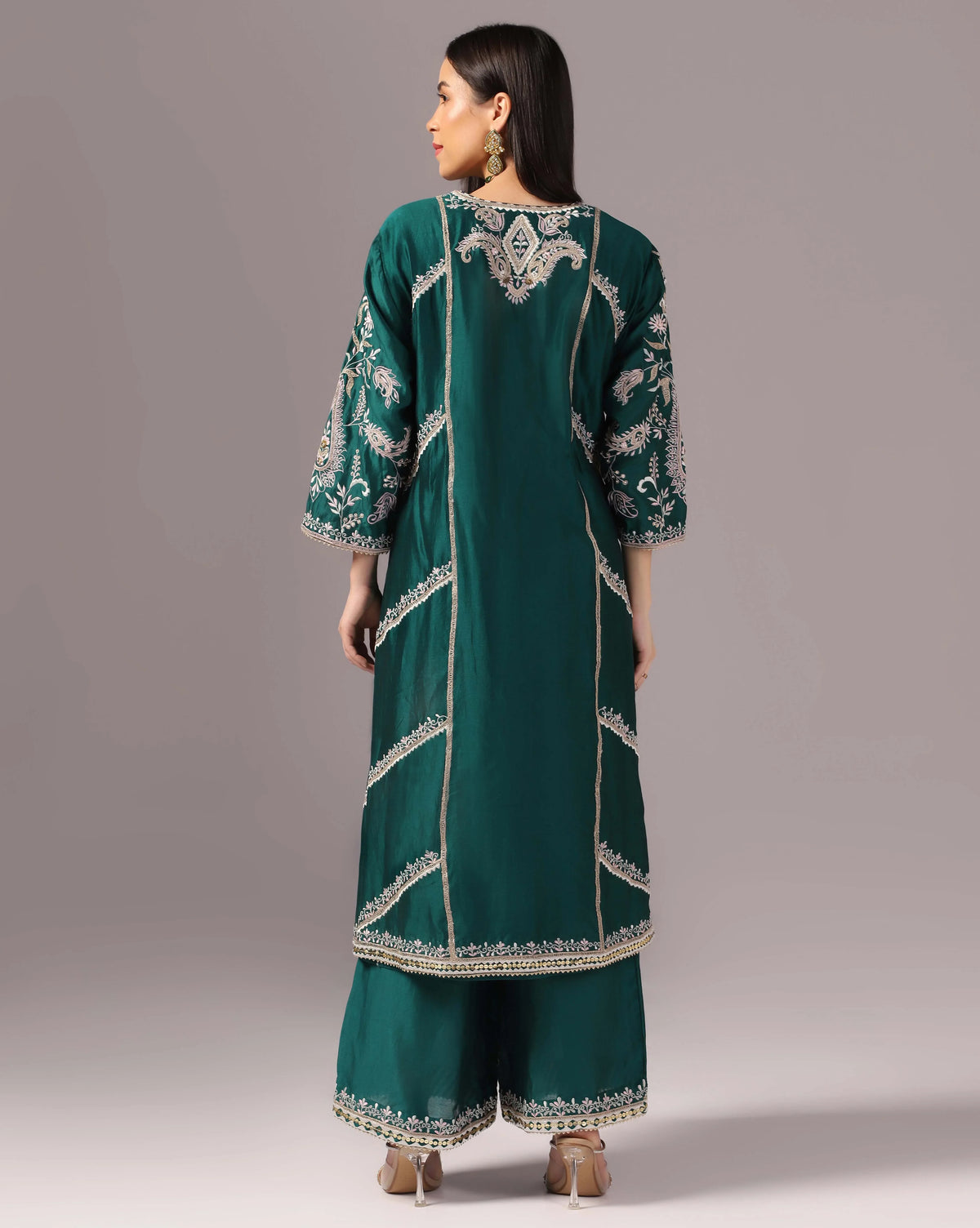 Green Kurta Pants Elegance