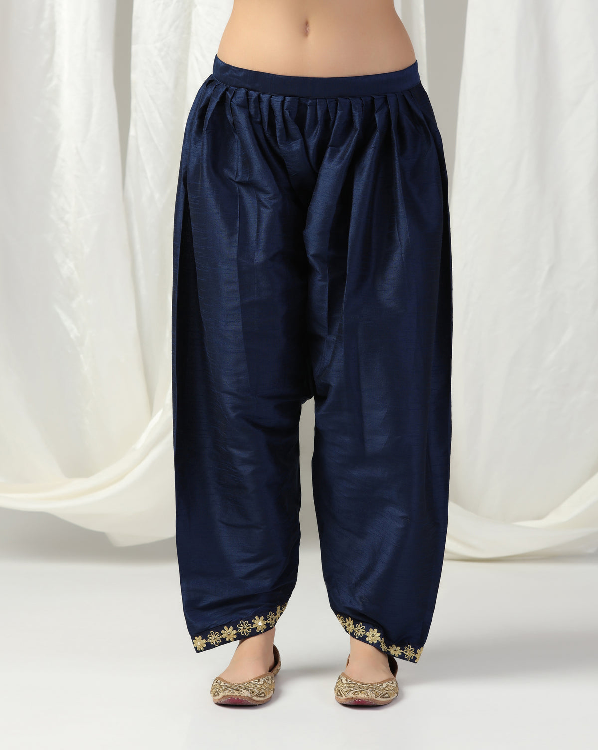 Dark Blue Dori Embroidery Kurta Set with Dupatta