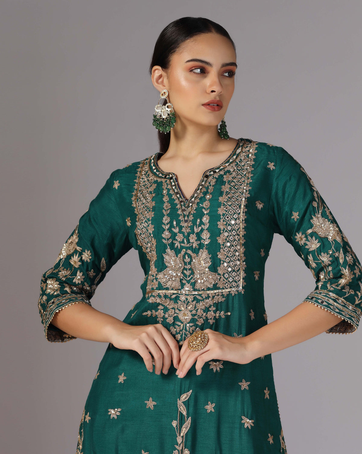 Green Silk Radiance Suit