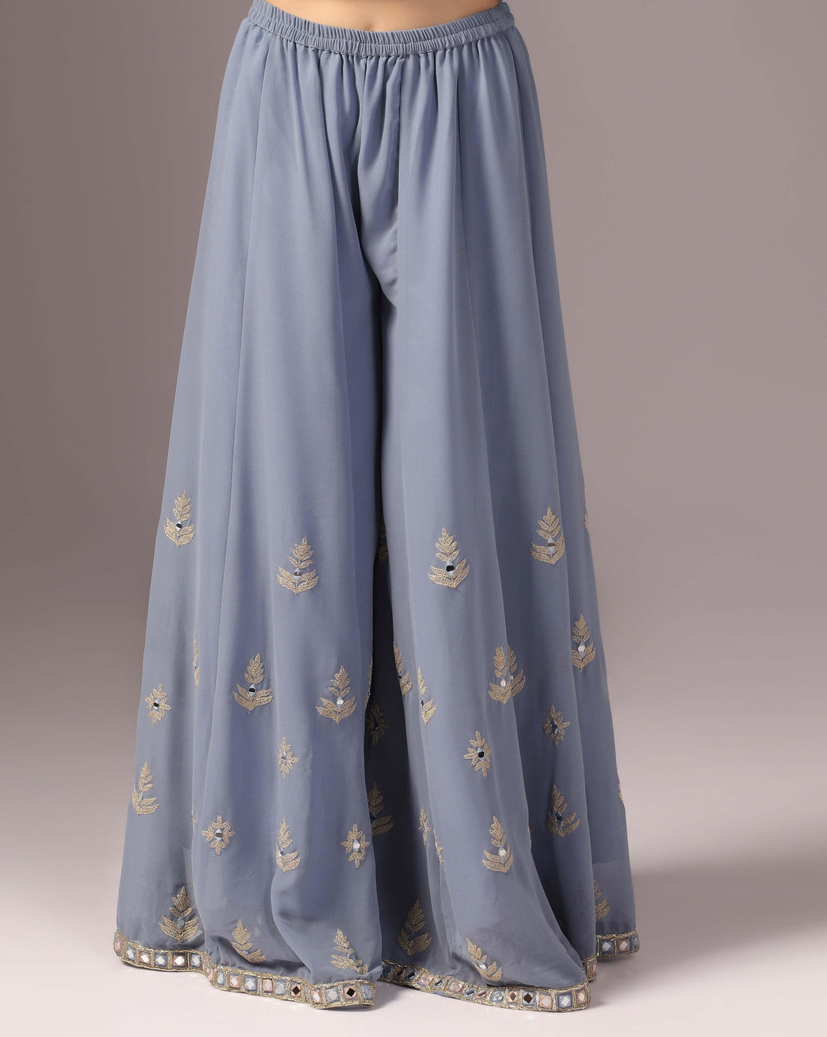 Georgette Grey Sharara Elegance