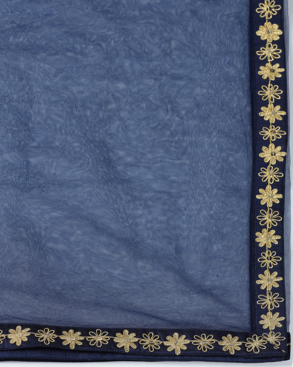 Dark Blue Dori Embroidery Kurta Set with Dupatta