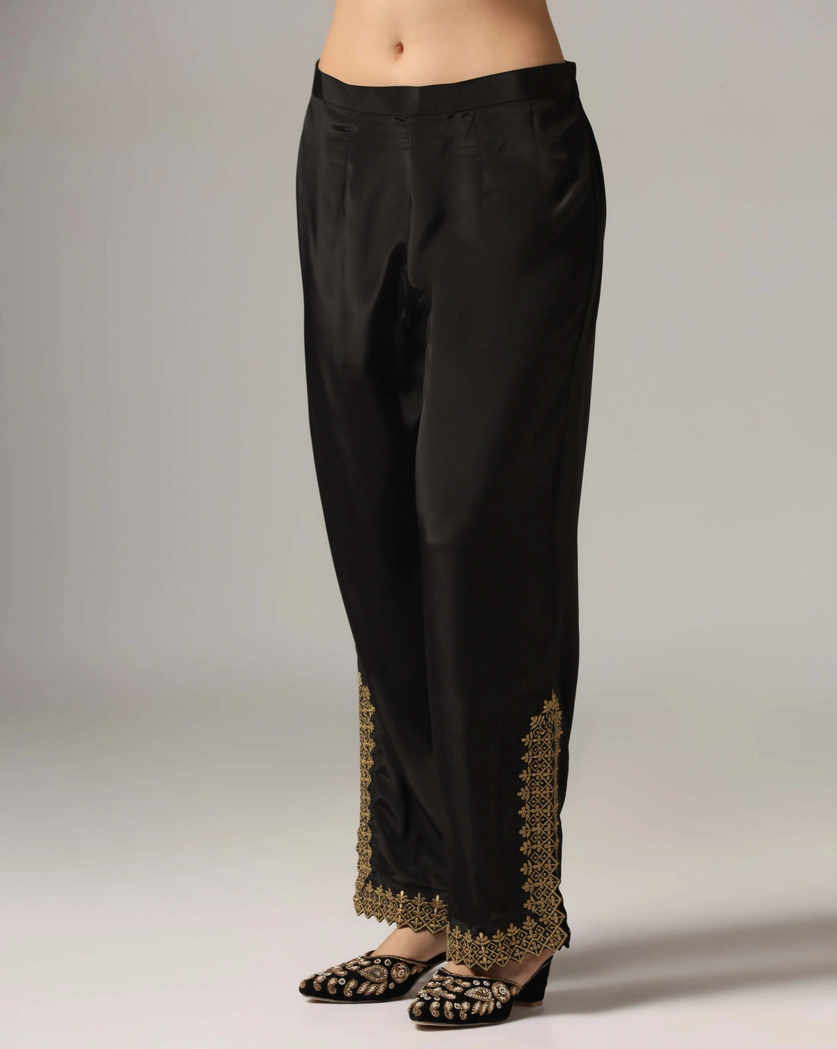 Black Gold Embroidered Set