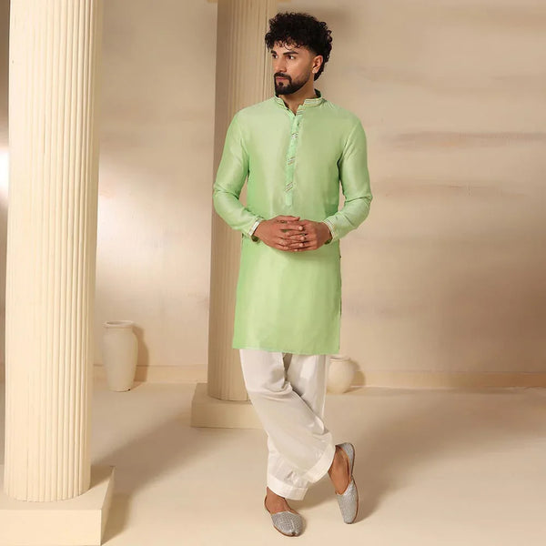 Classic Green Men's Gotta Kurta