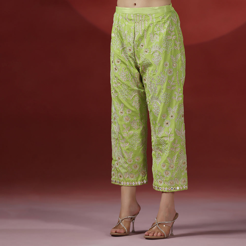 Classic Green Embroidered CO-ORD Set
